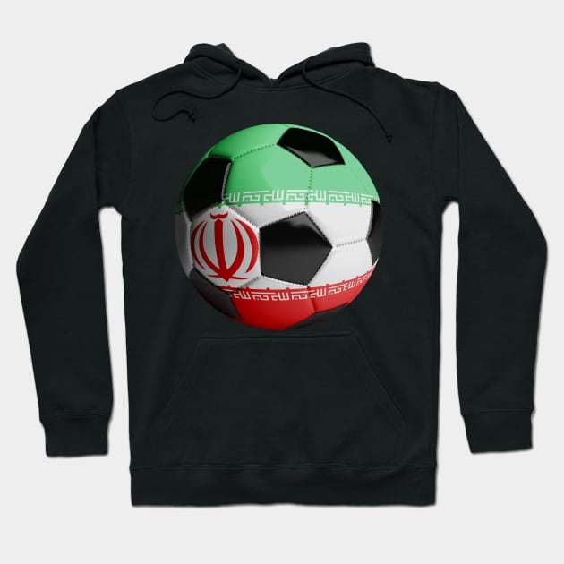 Iran Soccer Ball Hoodie by reapolo